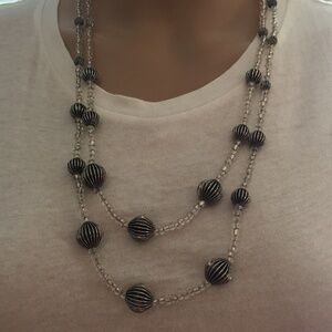 Hand made beaded 2 layer necklace